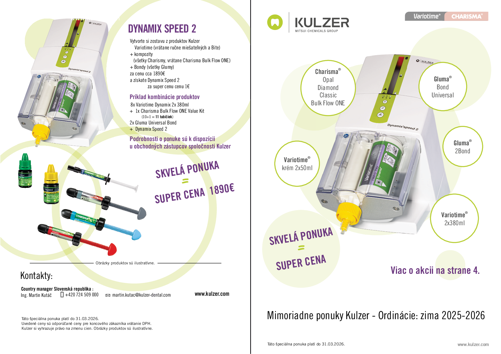 Kulzer akciové ponuky pre ordinácie